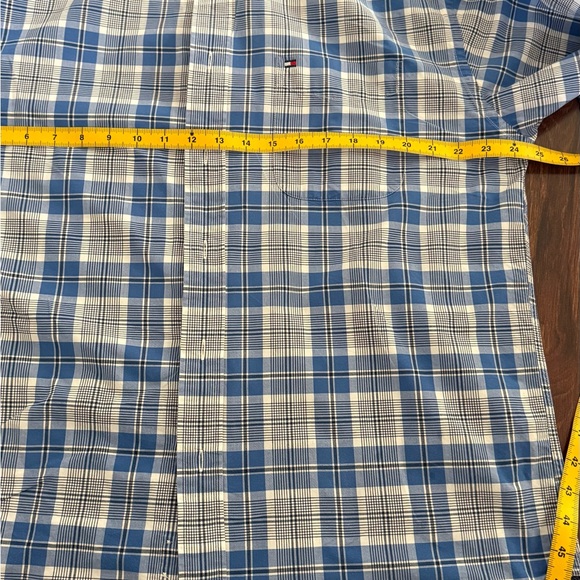 Tommy Hilfiger Oversized white blue  Button down boyfriend shirt men’s size L - Picture 8 of 10